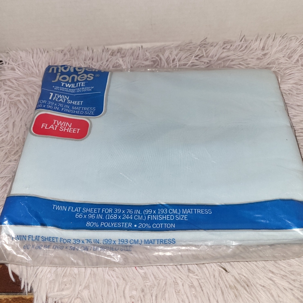 Morgan Jones Twilite By Springs Mills Twin Flat Sheet Light Blue Free Shipping
